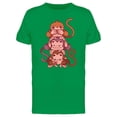 thumbnail image 1 of Three Wise Monkeys Vertical Art Tee Men's -Image by Shutterstock, 1 of 2