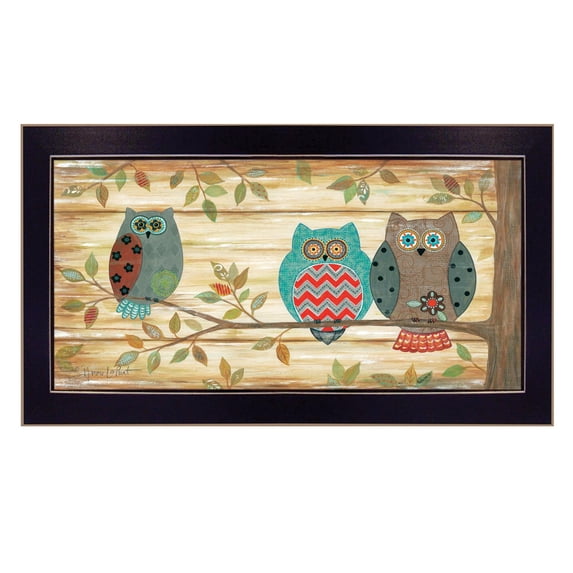 TrendyDecor4U Three Wise Owls By Annie Lapoint Printed Wall Art ALP1320-712