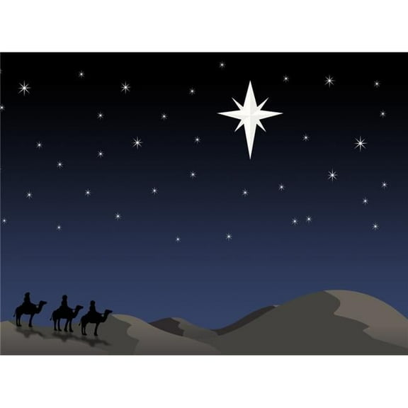 Three Wisemen Following Star Poster Print