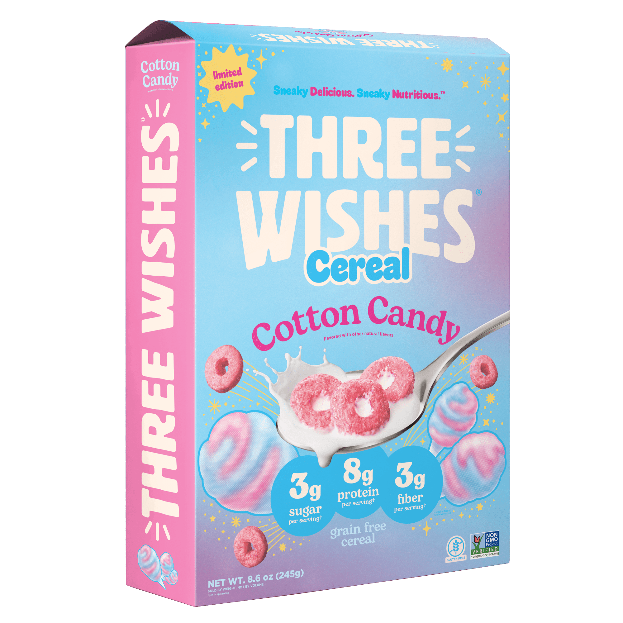 Three Wishes Grain Free Cereal, Cotton Candy, Gluten-Free