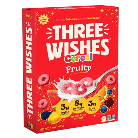 Three Wishes Grain Free Cereal, Fruity, Gluten-Free