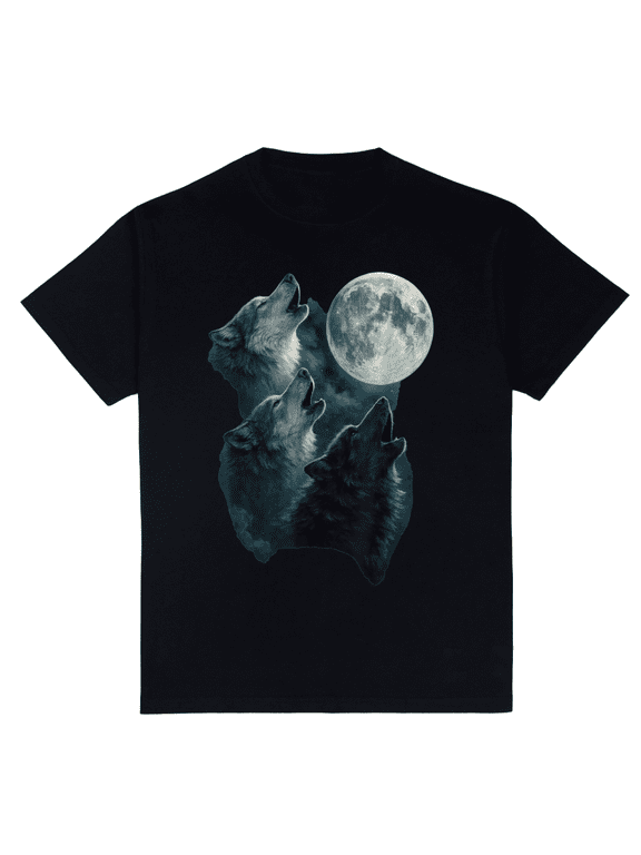 Three Wolves Howling At The Moon 3 Wolf Moon T-Shirt