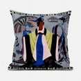thumbnail image 1 of Three Women Faux Suede Accent Throw Fabric Pillow in Gray 20x20 with zip, 1 of 5