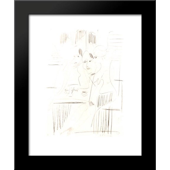 Three Women in a Cafe 20x24 Framed Art Print by Ernst Ludwig Kirchner