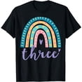 thumbnail image 1 of Three Year Old Rainbow 3rd Birthday Gifts For Girls 3 Bday T-Shirt, 1 of 5