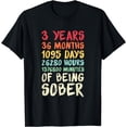 thumbnail image 1 of Three Years Clean Addiction Recovery 3 Years Sober T-Shirt, 1 of 4