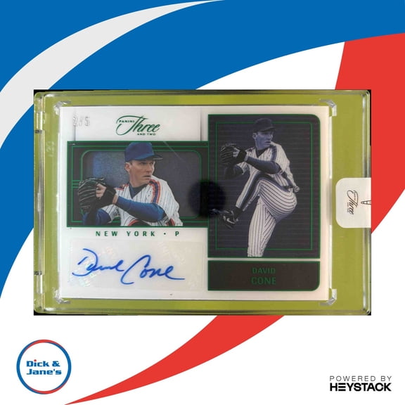 Three and Two David Cone #SS-DC Superstar Signatures Emerald New York Mets MLB Baseball Trading Card