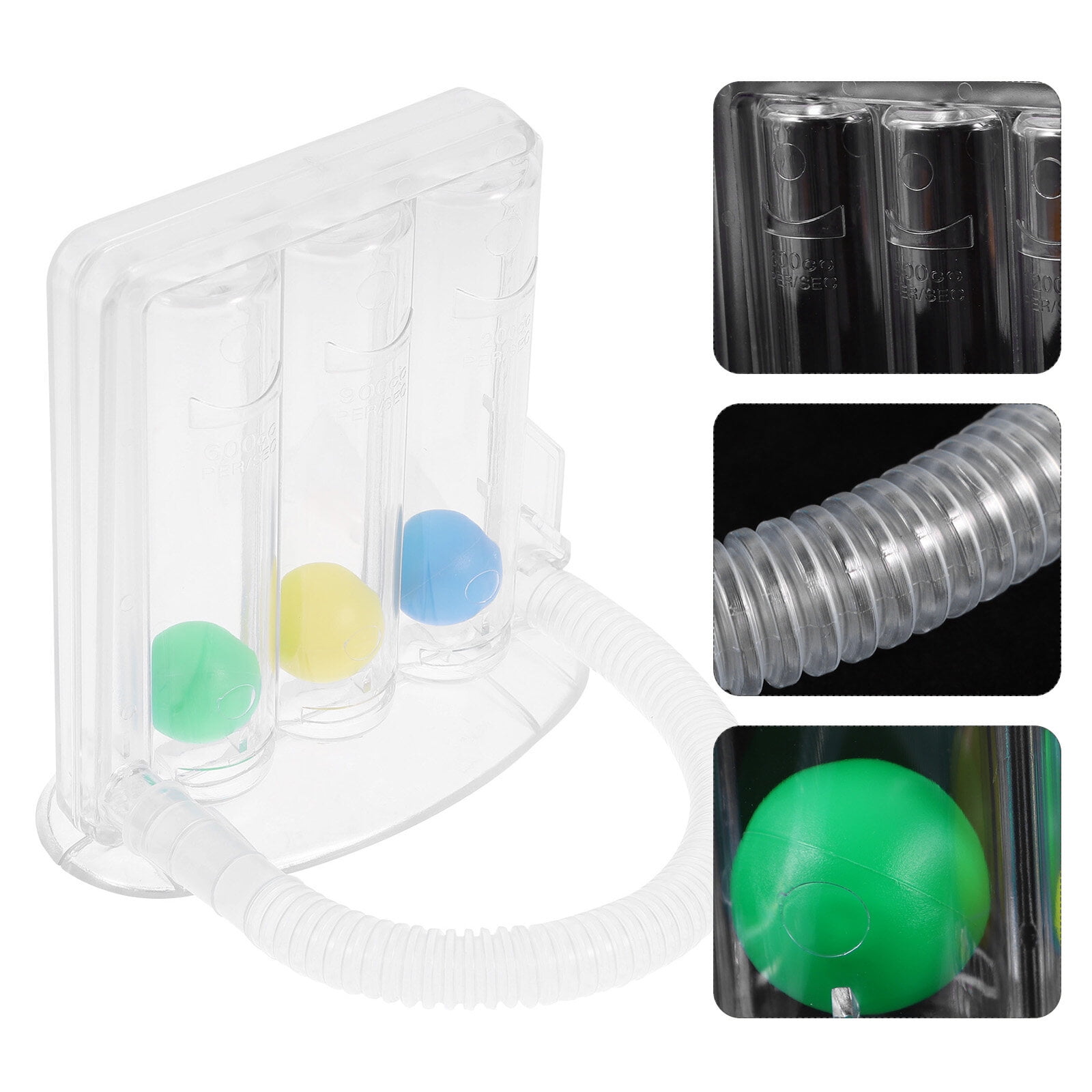 Threeball Apparatus Vital Capacity Breathing Trainer Incentive
