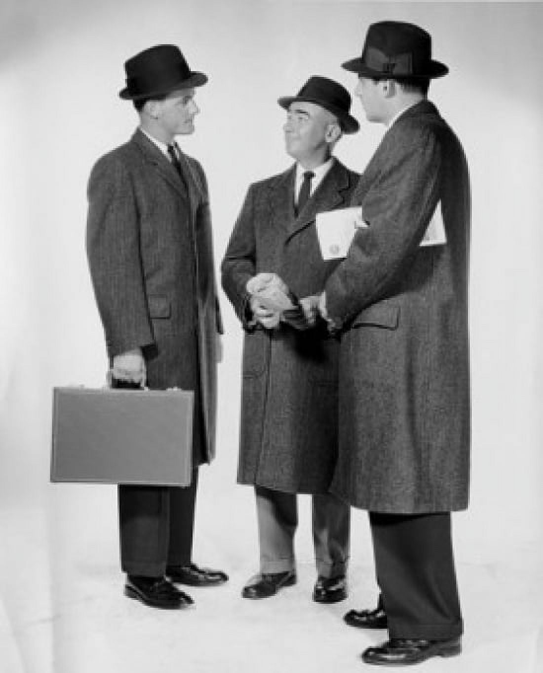 Three businessmen talking Canvas Art - (24 x 36)