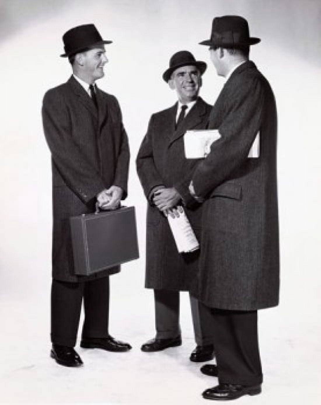 Three businessmen talking Canvas Art - (24 x 36)