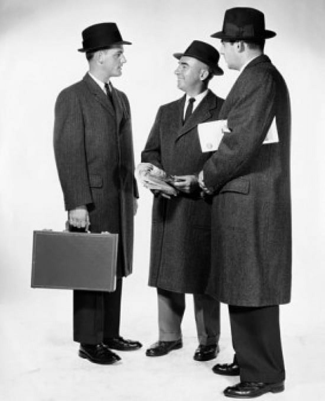Three businessmen talking to each other Canvas Art -  (18 x 24)