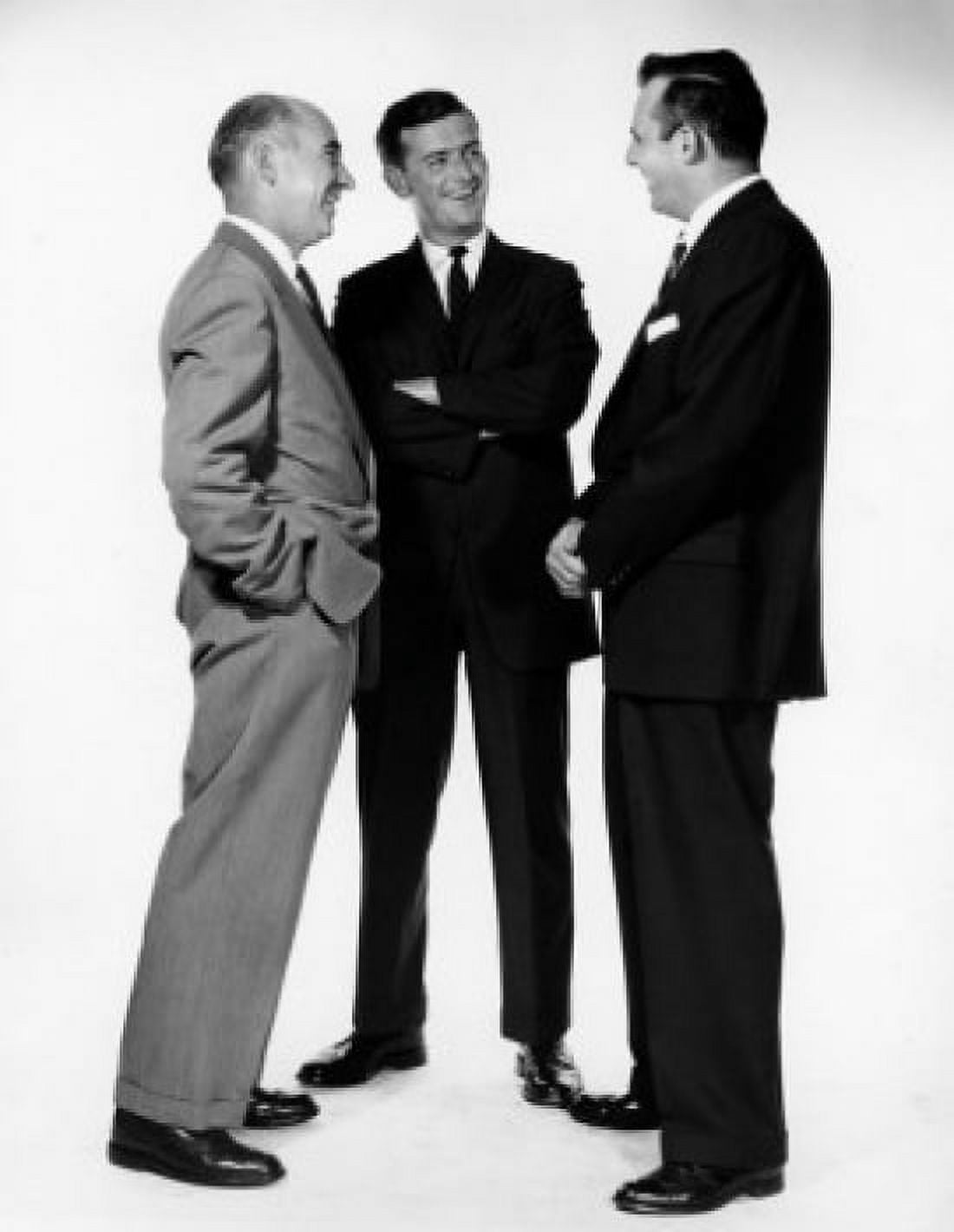 Three businessmen talking to each other Canvas Art - (24 x 36)