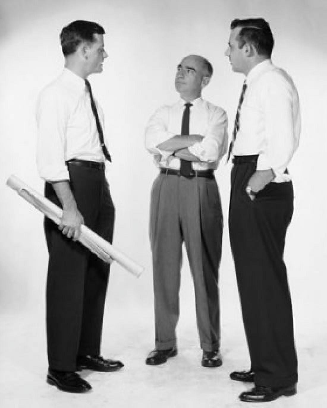 Three businessmen talking to each other Canvas Art - (24 x 36)