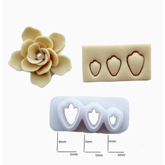 Three-dimensional flower DIY soft clay mold knife mold high-precision petal shape
