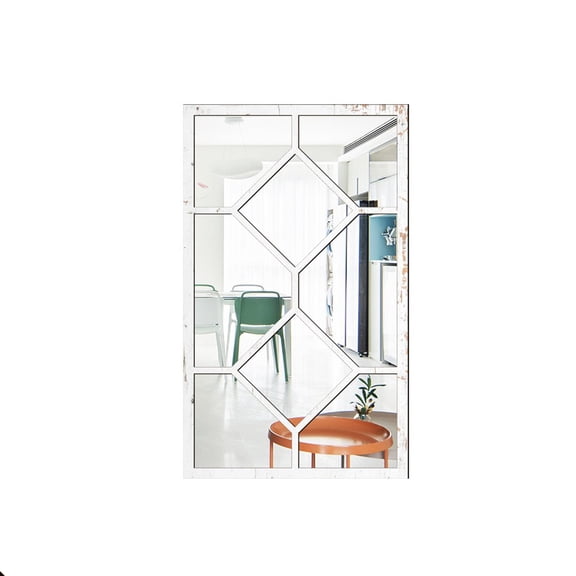 Three-dimensional imitation window wooden acrylic mirror wall sticker decoration