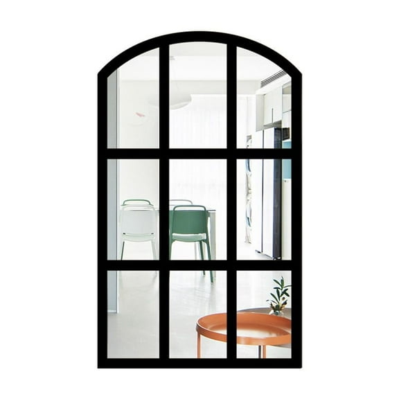 Three-dimensional imitation window wooden acrylic mirror wall sticker decoration