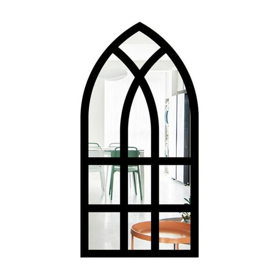 Three-dimensional imitation window wooden acrylic mirror wall sticker decoration