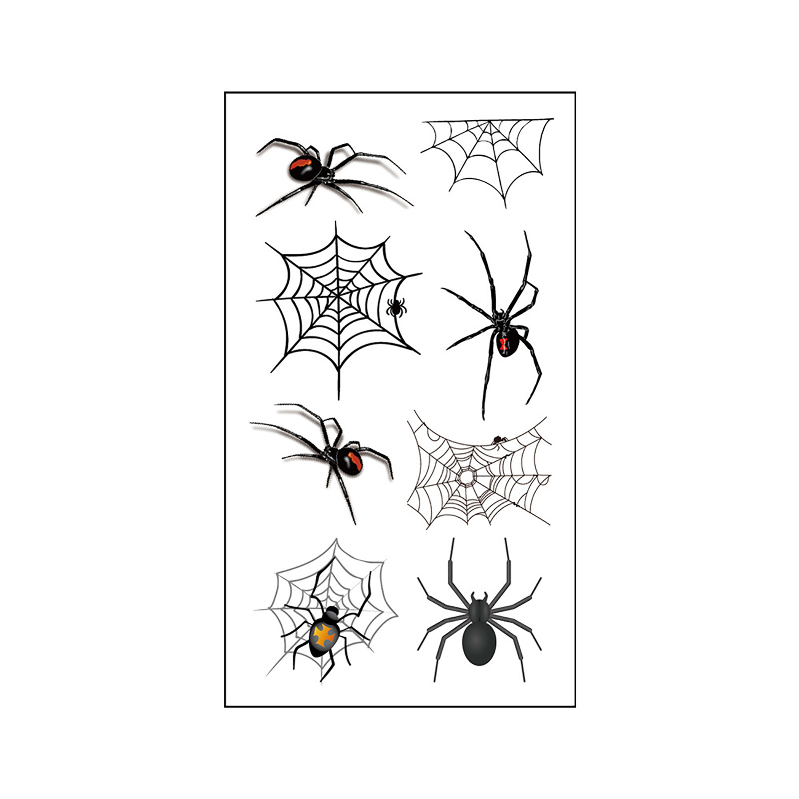 Three-dimensional spider tattoo stickers - Walmart.com