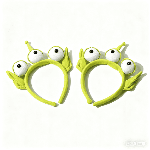 Three-eyed Alien Monster Headband Headband Plush Cute Headband Headwear 2Pcs
