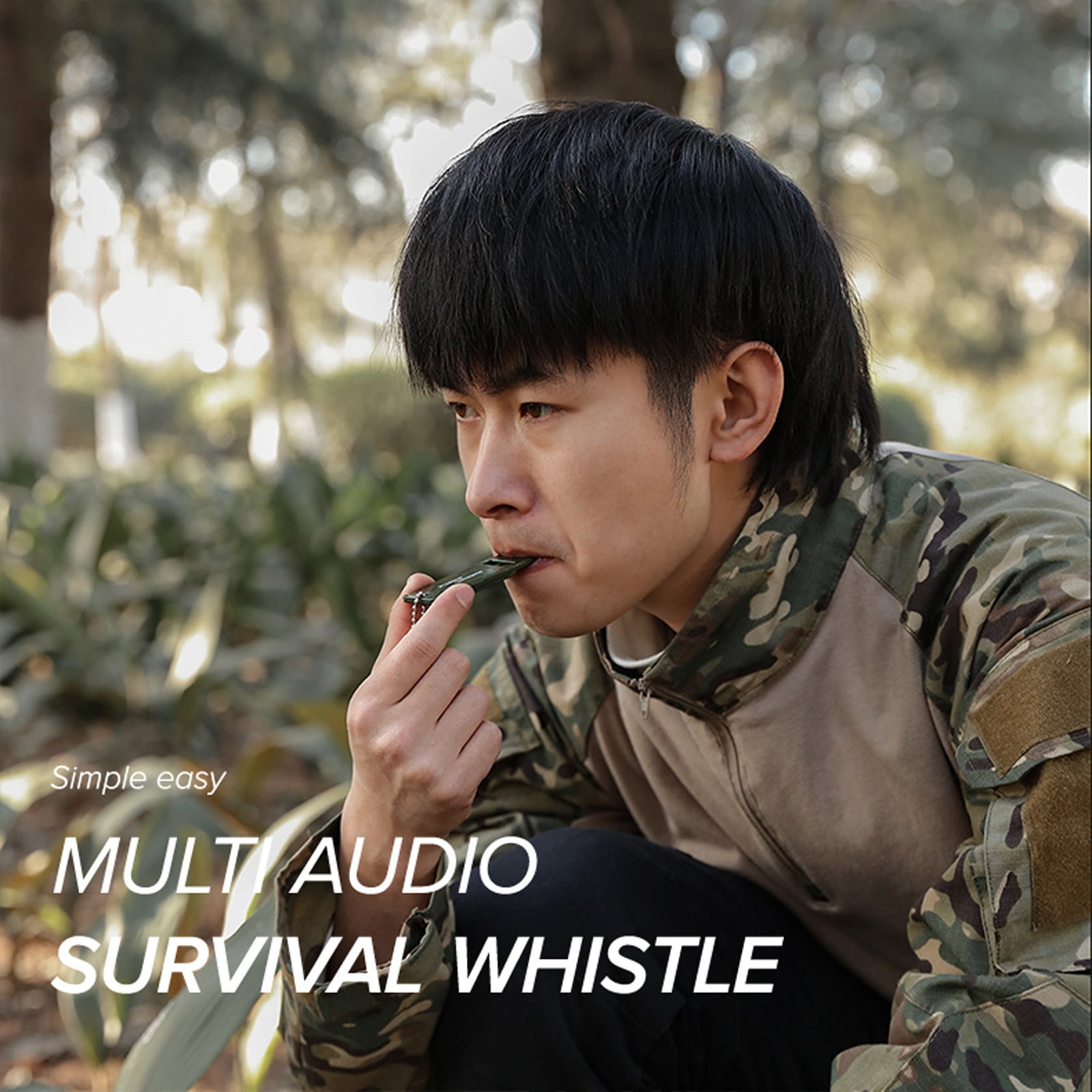 Threefrequency Outdoor Survival Whistle Lifesaving Whistle Emergency Whistle Highpitched High