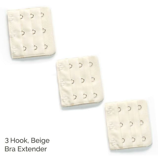 Threehook Bra Extender 3pack beige