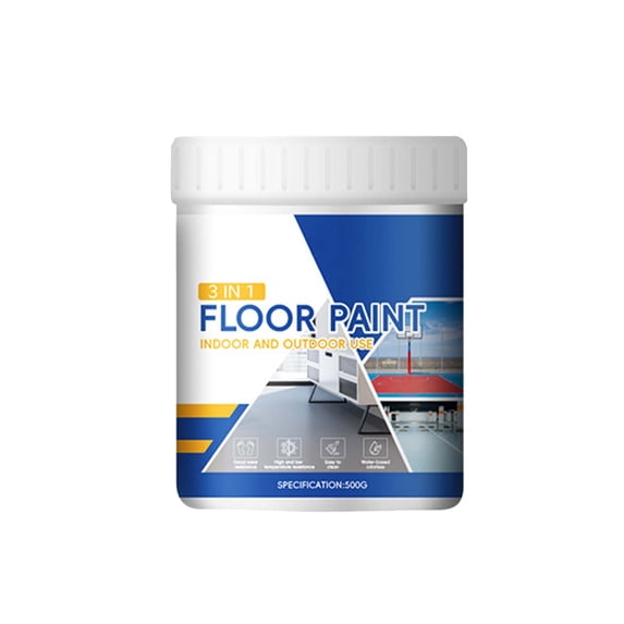 Three-in-One Epoxy Floor Paint, Water-Based Resilient Resin Paint, High Solid Wear Resistant Cement Floor Coating, 500ml Household Ground Paint, Southeast Paint