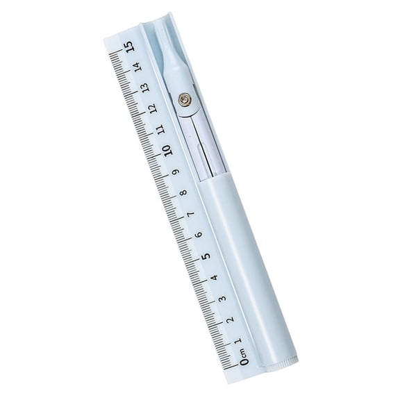 Three-in-One Ruler Compass and Pencil Set Measuring Tool 15cm Straight Ruler
