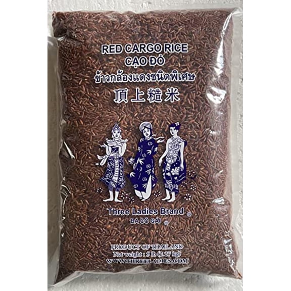 Three ladies Brand Red Cargo Rice 5 Lbs ( 1 Pack)