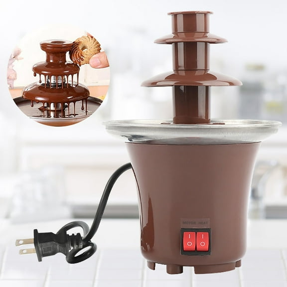 Three-layer Hot Melt Machine Under $5! Yrmaups Three-Layer Chocolate Fountain Machine, Hot Melt Chocolate Fountain for Home Use, Party Dessert Maker, Family Gathering Chocolate Melter