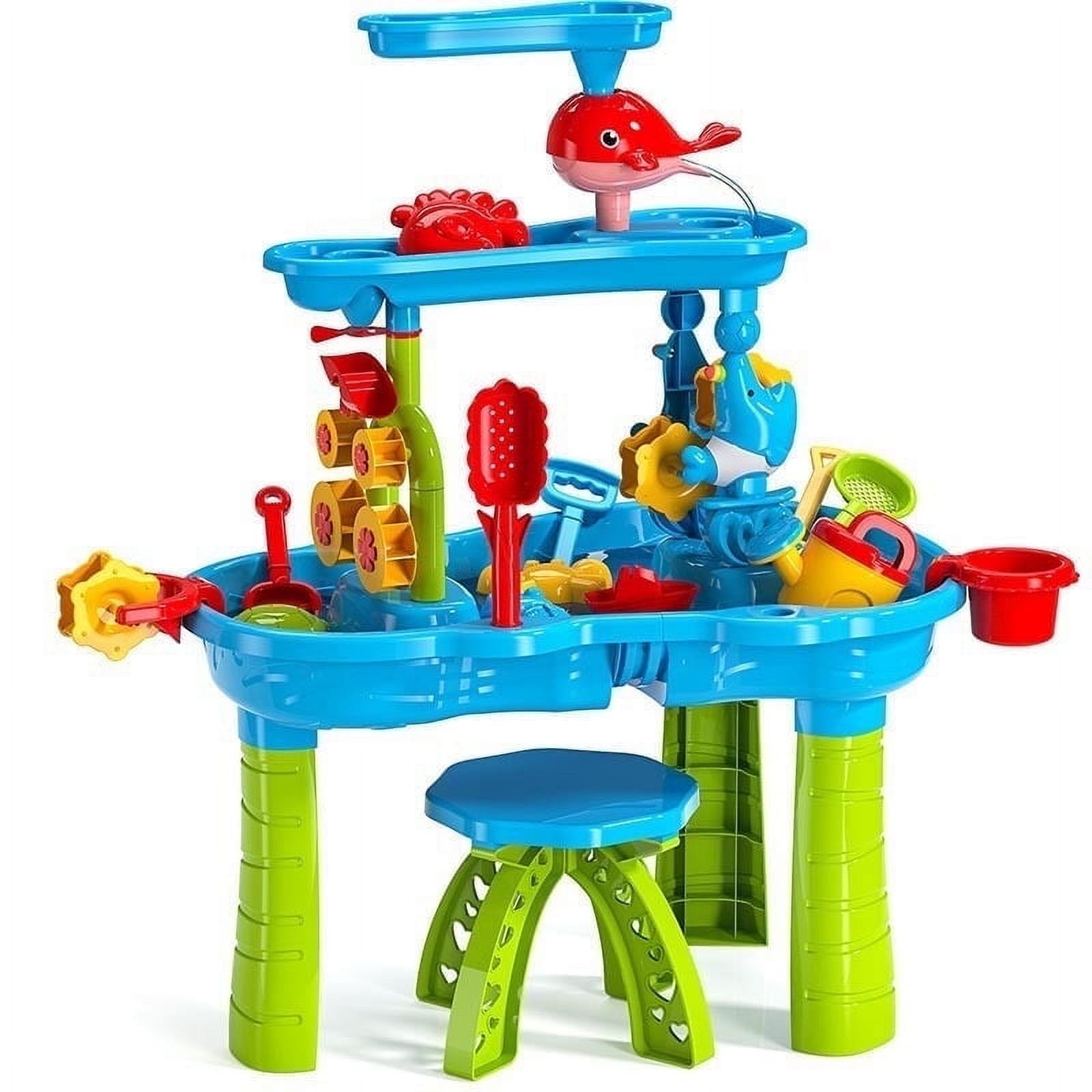 Three-layer children's beach water play table large outdoor and indoor parent-child interactive toy