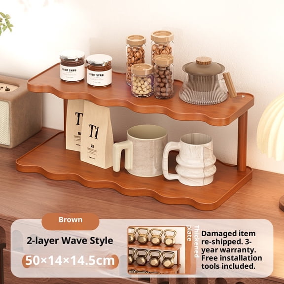 Three-layer space-saving stepped cup holder storage rack is suitable for coffee cups, tea cups, water cups | kitchen countertops, dining tables, porch racks and dessert display racks.
