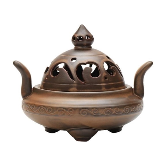 Three-legged Ceramic Incense Burner Home Incense Holder For Frankincense, Charcoal, Stick, Powder, Cone, Coil, And Tower Incense