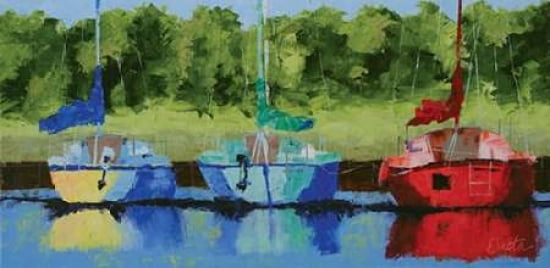 Three on the Bay Canvas Art - Leslie Seata (24 x 48)