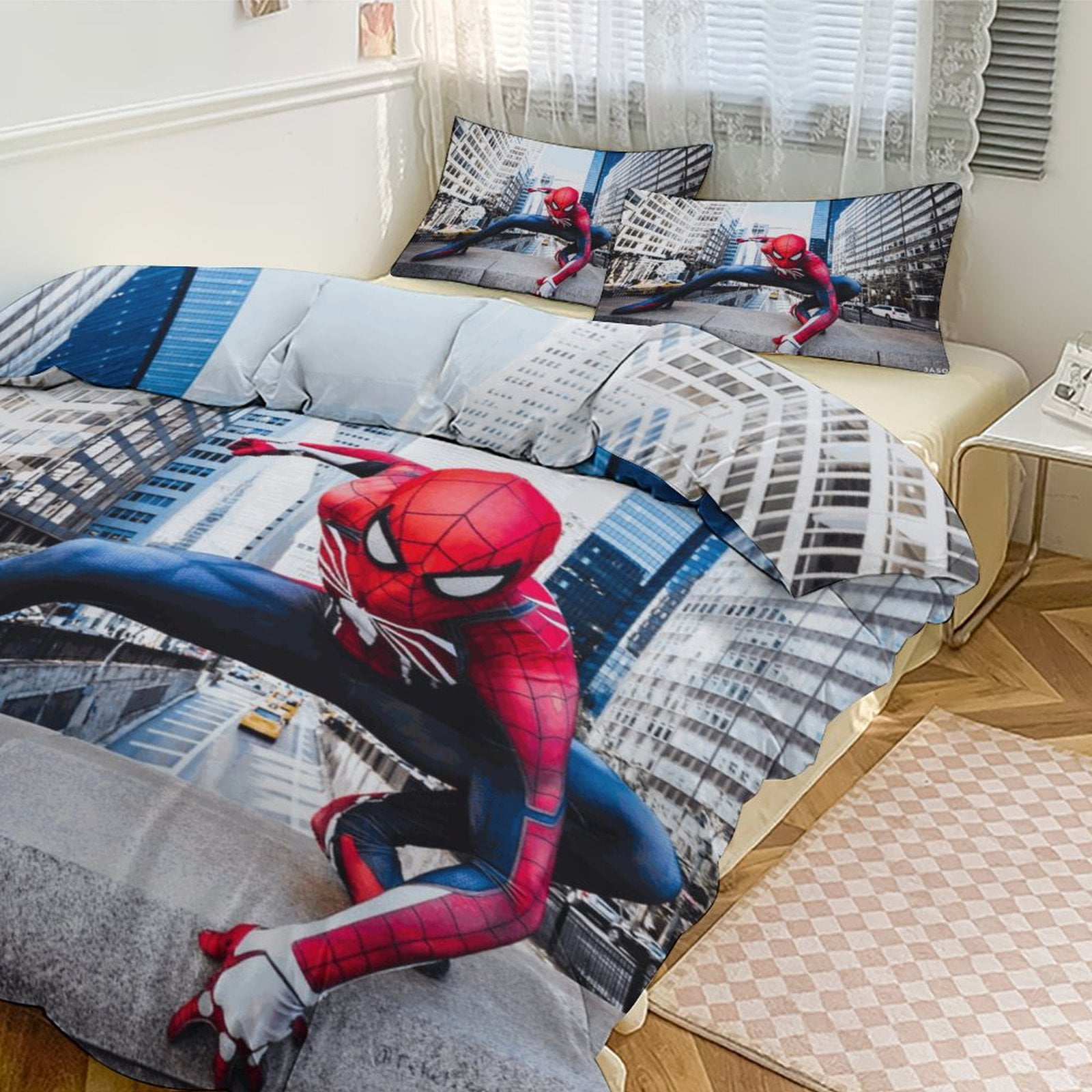 Three piece Bed Sheet Set Spiderman Cartoon Quilt Set 3 piece Quilt Set 1 Quilt Cover 2 Pillowcases Children s Day Gift