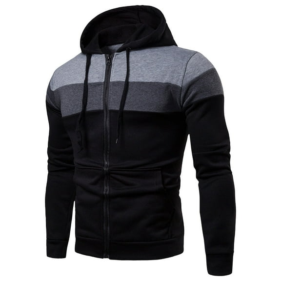 Three-piece Hooded Zipper Sweatshirt Fashion Trend Sports Leisure Fleece Sweatshirt Hoodie For Men,Size S-2XL