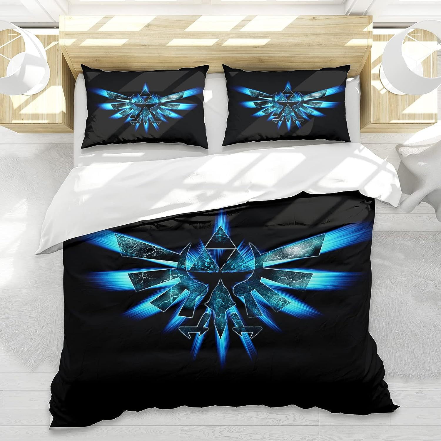 Threepiece bed set Zelda legend bedding quilt cover threepiece home