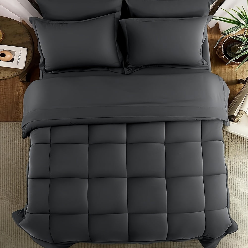 Three piece bedding set, single-sided rope craftsmanship, box stitching ...