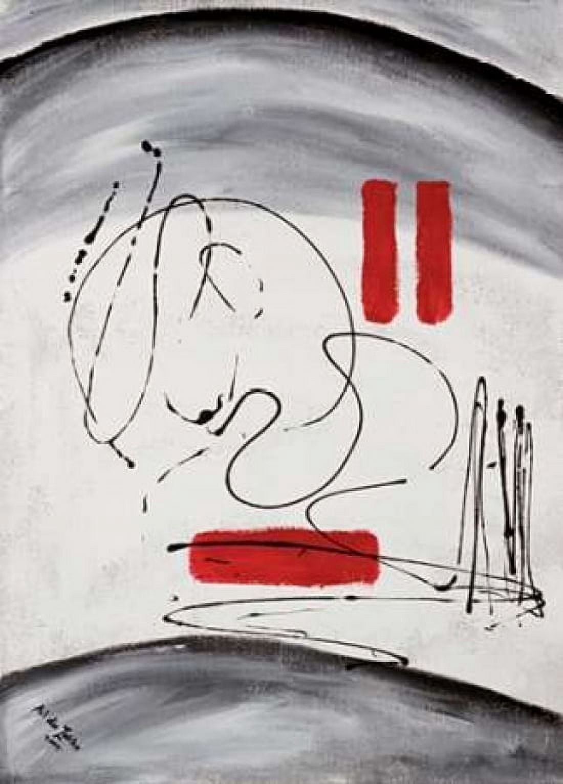 Three red blocks Canvas Art - Art die Zakko (20 x 28)
