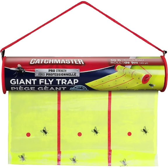 Three sets of giant sticky fly traps, each 30 feet long, outdoor sticky fly traps