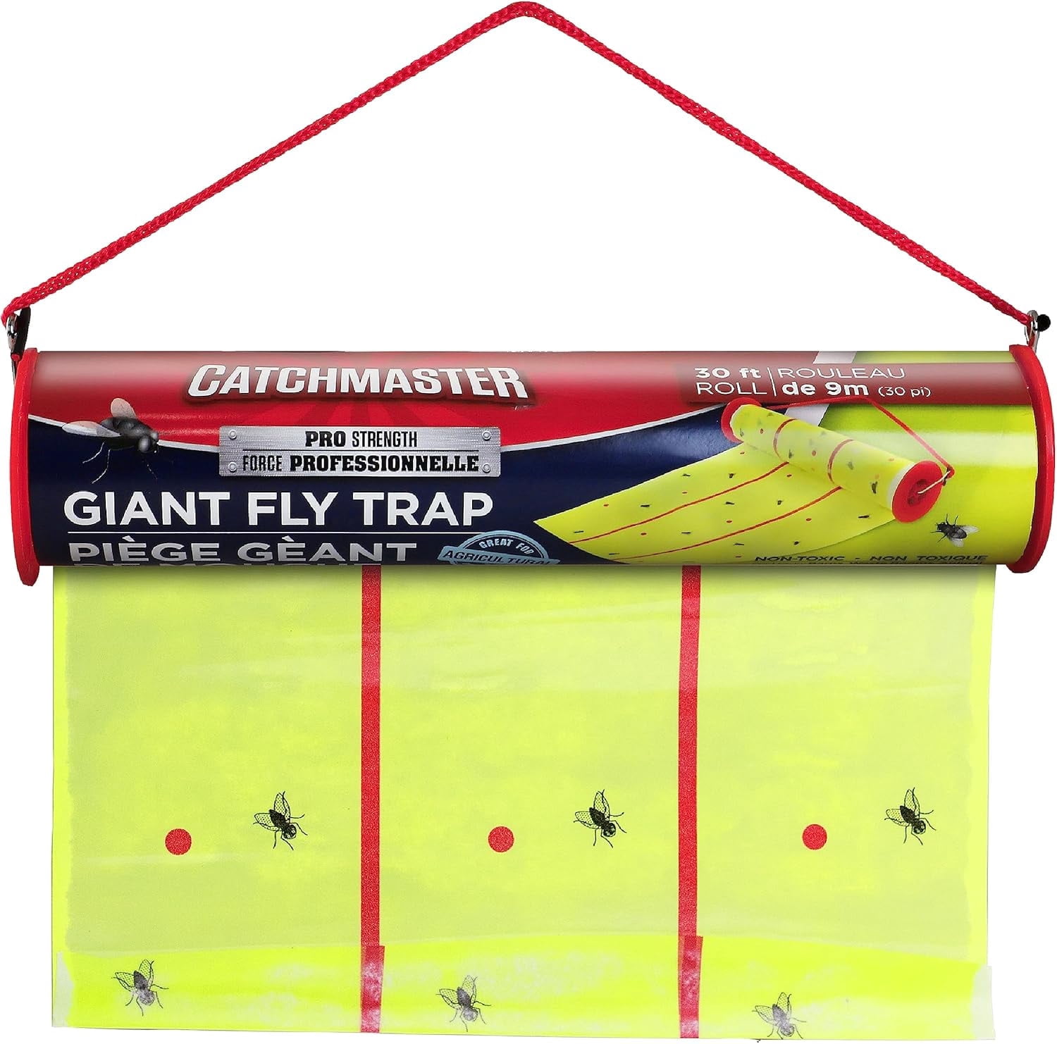 Giant Fly Glue Trap Set (1 pack, 30 feet per pack), outdoor sticky fly trap