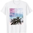 Three silhouetted palm trees with a pastel sky TShirt