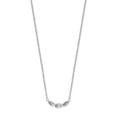 thumbnail image 1 of Three-stone Genuine Polki Diamond Necklace Rhodium on Sterling Silver Adjustable, 1 of 1