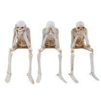 Three style Skull Statue – Gothic Resin Sculpture for Halloween & Home Decor-3 Pack