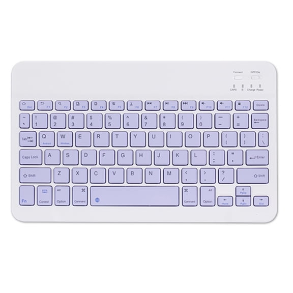 Three-system Universal Compatibility 10-inch Wireless BT Keyboard Three-system Universal Colorful Rechargeable BT Keyboard Mobilephone Tablet Universal Keyboard Purple