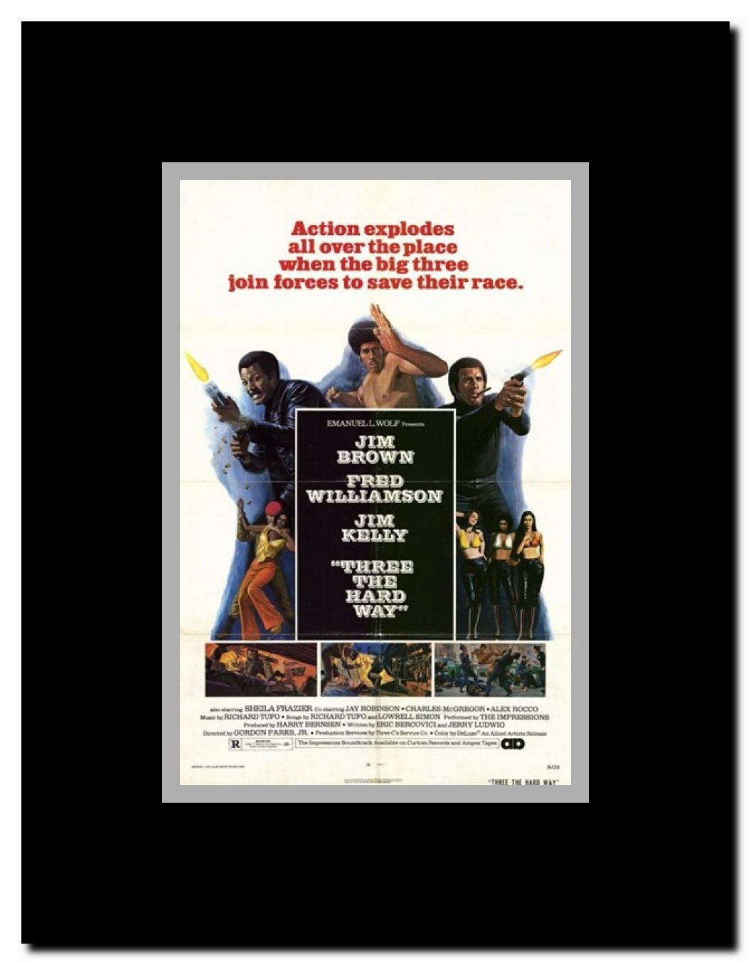 Three the Hard Way Framed Movie Poster