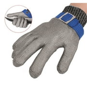 ThreeH Protective Gloves for Cutting Chopping Slicing Meat Processing Stainless Steel Cut Resistant Gloves GL09 L(One piece)