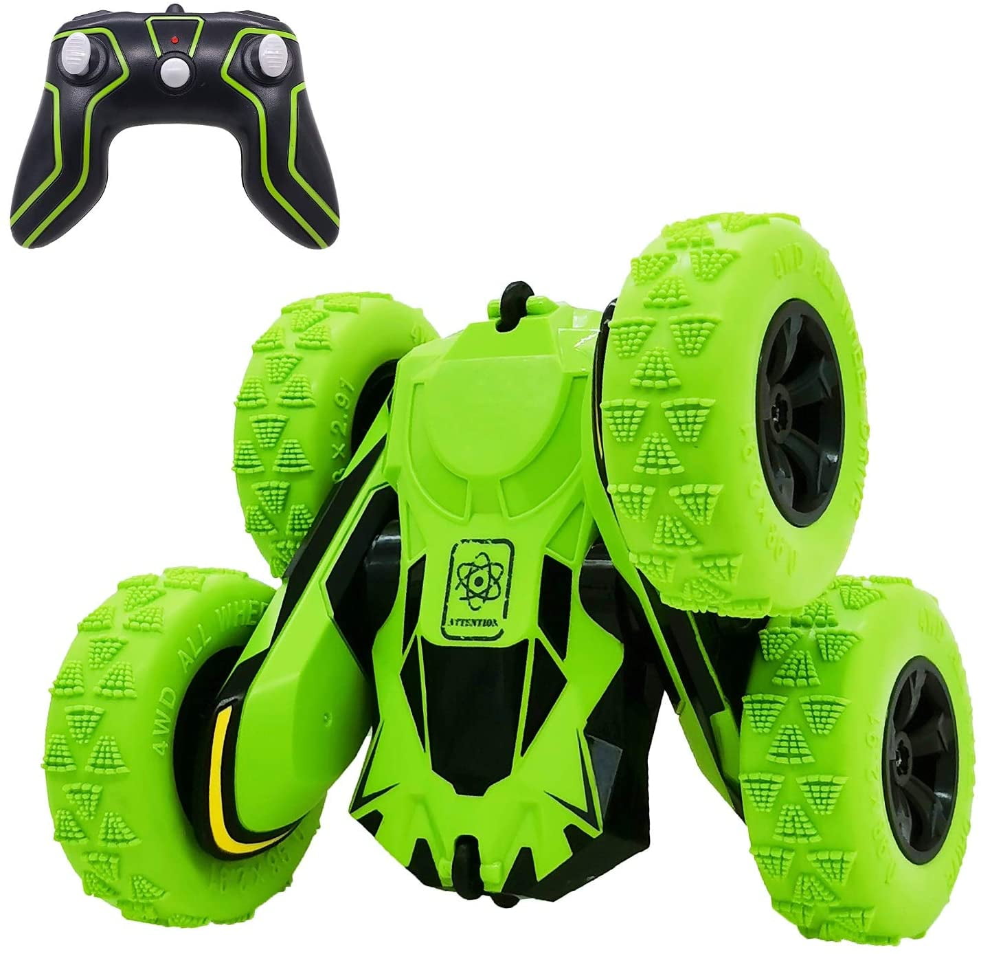 SGILE RC Stunt Car Toy Gift, 4WD Remote Control Car with 2 Sided 360  Rotating Rc Car for Kids Girls Boys Age 6 7 8 12, Green