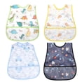 thumbnail image 1 of Threemushroom Baby Bibs Set, Waterproof, Cotton Baby Bib with Crumb Catcher Pocket,4 Piece, 1 of 5
