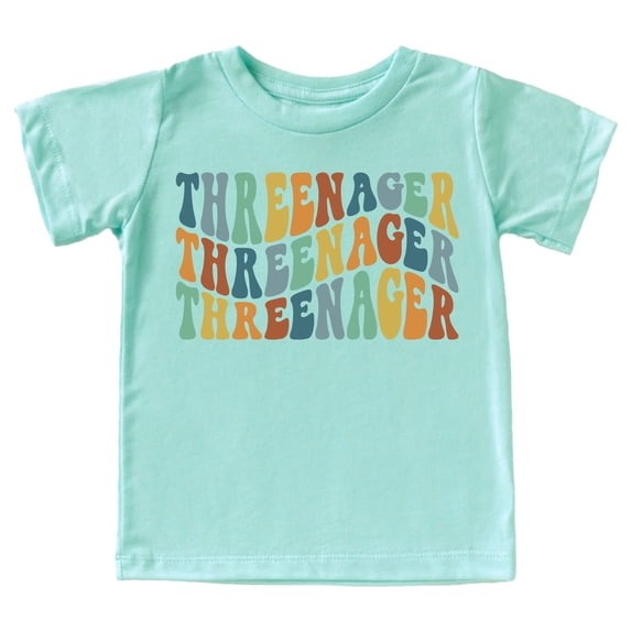 Threenager Groovy Adorable 3rd Birthday Shirt for Infant Baby Toddler Girls and Boys Third Birthday Outfit Chill Shirt 3T