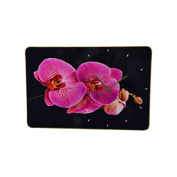 Threestar 24" Inch Pink Orchid Wall Clock